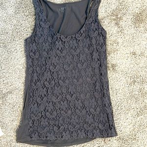 Loft gray lace XS tank